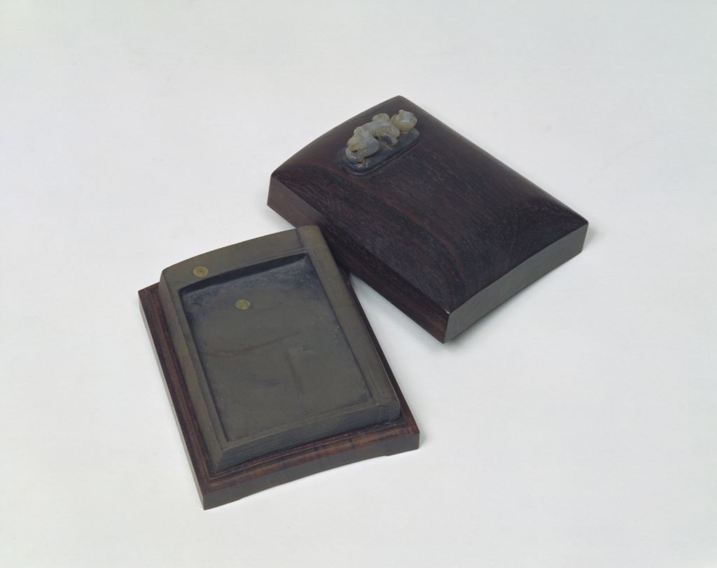 图片[1]-Endstone scroll type small inkstone-China Archive